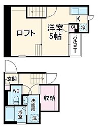 CB春日部フレア 1階1Kの間取り