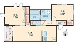 ＳＯＰＨＩＡ方南 301 3階2LDKの間取り
