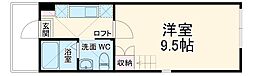Seti・Gorge馬場町 1階1Kの間取り