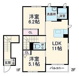 間取図画像 2LDK