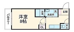 仮）西ノ京東月光町新築マンション 4階1Kの間取り
