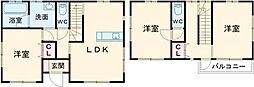加法師町戸建 1階3LDKの間取り