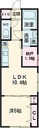 ＣＯＣＯＣＵＢＥ　ＧＲＡＮＤＥ学芸大学 4階1SLDKの間取り