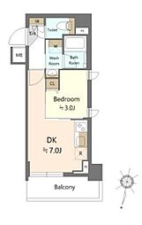 SHOKEN Residence西馬込 3階1DKの間取り