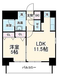 Flair丸の内 10階1LDKの間取り