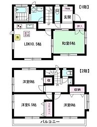 深大寺東町戸建 1階4LDKの間取り