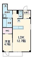 ミルノア尾頭橋 3階1LDKの間取り