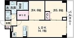 ＫＤＸレジデンス上板橋 6階2LDKの間取り
