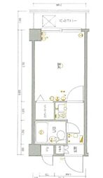 クレッセント武蔵小山 3階1Kの間取り