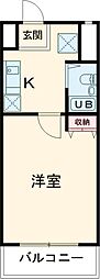 マイステージ立川 2階1Kの間取り