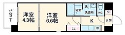 アート西大路レジデンス 2階2Kの間取り
