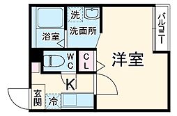 Lino Ageo 1階1Kの間取り