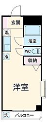 シーマビルＮｏ．3 3階ワンルームの間取り