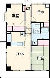 シティーハイム21 213 2階3LDKの間取り