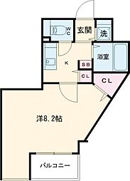 ヴェルステージ国分寺 11階1Kの間取り