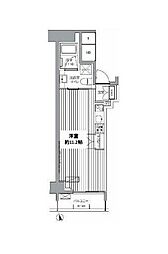 Ｔｉ−ＫＡＷＡＳＡＫＩ 4階ワンルームの間取り