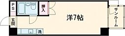 KITANOクレセント 4階1Kの間取り