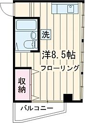 ダイヤビル 4階ワンルームの間取り