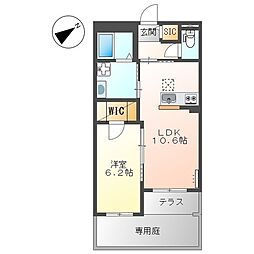 N’ｓ　ＡＲＫ 1階1LDKの間取り