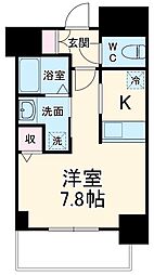 プレサンスＮＡＧＯＹＡ桜通ビッグビート 9階1Kの間取り