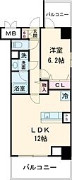 メアヌイ錦糸町 7階1LDKの間取り
