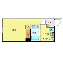 Novel Court西新井 3階ワンルームの間取り