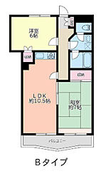 カーザ・モンターニャ 7階2LDKの間取り