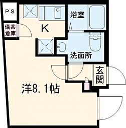 アルファ早宮 1階1Kの間取り