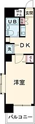 メインステージ五反野 5階1Kの間取り