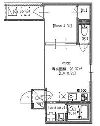 GRAND BEAR 1階1LDKの間取り