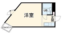 シティライフ高蔵 3階1Kの間取り