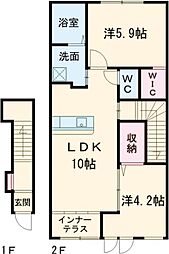 ＭＳＳ清住台 2階2LDKの間取り