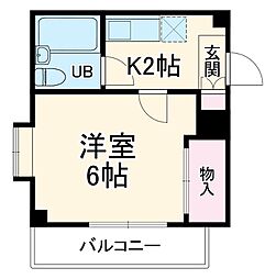 ReDEAL北戸田 3階1Kの間取り
