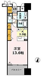 ロイヤルパークスシーサー南千住 5階ワンルームの間取り