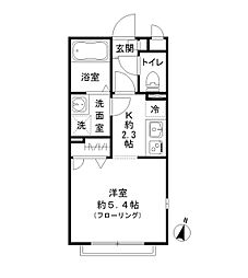 マ・メゾン久が原 2階1Kの間取り