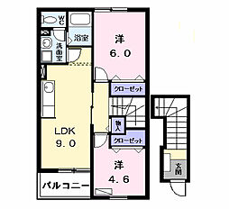 セレクト 2DKの間取図画像