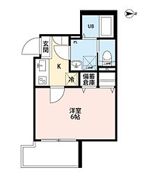 robot home 東所沢 3階1Kの間取り