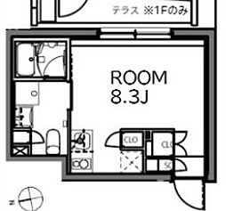 ASTILE 練馬北町 4階ワンルームの間取り