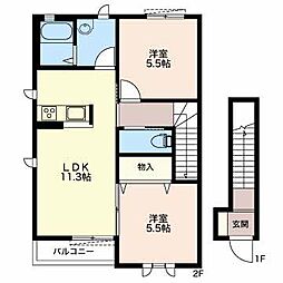 間取図画像 2LDK