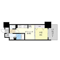 プレサンスロジェ名古屋駅前 10階1DKの間取り