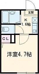ＡＬＢＡ亀有 1階1Kの間取り