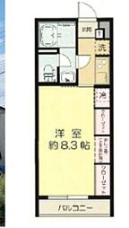 JR南武線 稲城長沼駅 徒歩7分の賃貸アパート 1階1Kの間取り