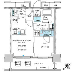 プレミスト板橋 502 5階1LDKの間取り