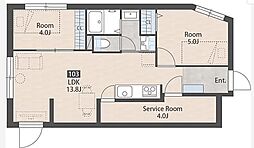 サクシードレジデンス上落合 4階2SLDKの間取り