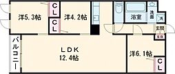 THE BELUGA 世田谷 RESIDENCE 2階2SLDKの間取り