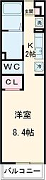 リブリ・栖 3階1Kの間取り