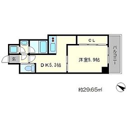 GrandE’terna京都 3階1DKの間取り