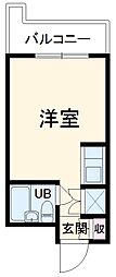 オレンジコート日野 1階ワンルームの間取り