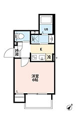 robot home 東所沢II 1階1Kの間取り