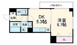ウイングテラス大久保 4階1DKの間取り